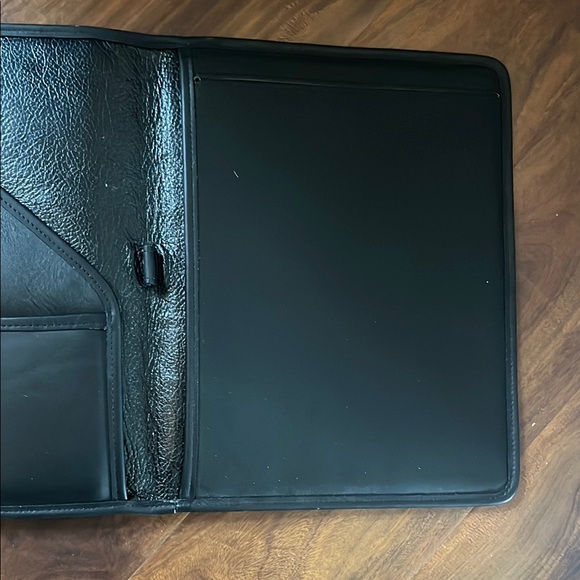 Black Leather Portfolio Organizer - Picture 2 of 5